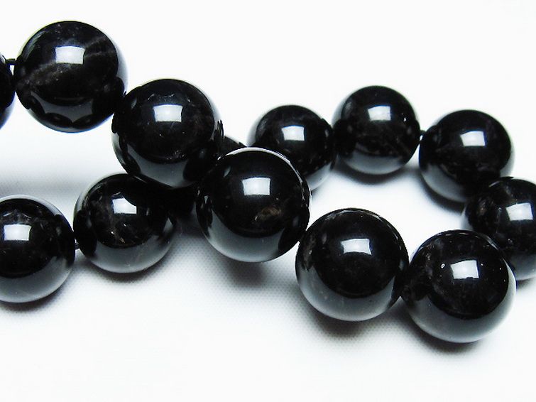 モリオン 純天然 黒水晶 ブレスレット 16mm [t112-7472] 2枚目