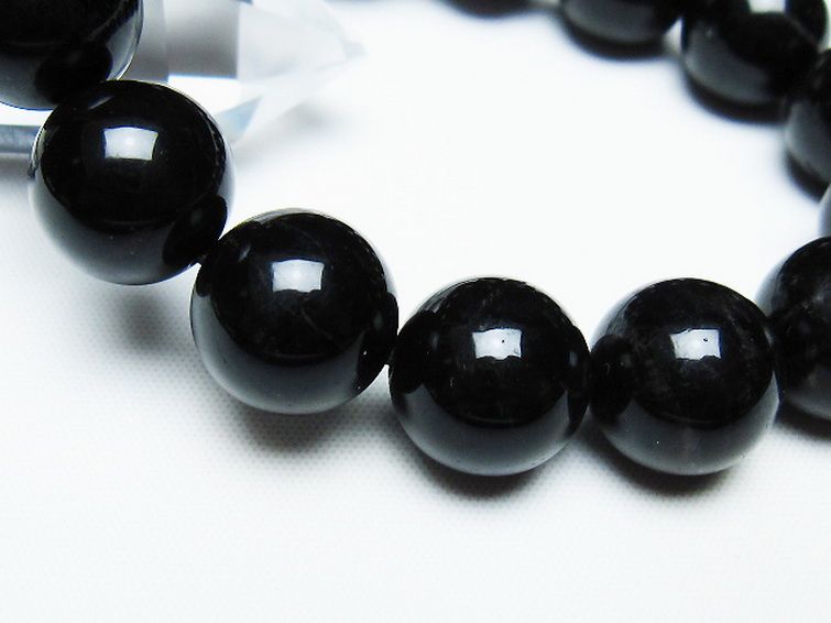 モリオン 純天然 黒水晶 ブレスレット 14mm [T112-7476] 3枚目