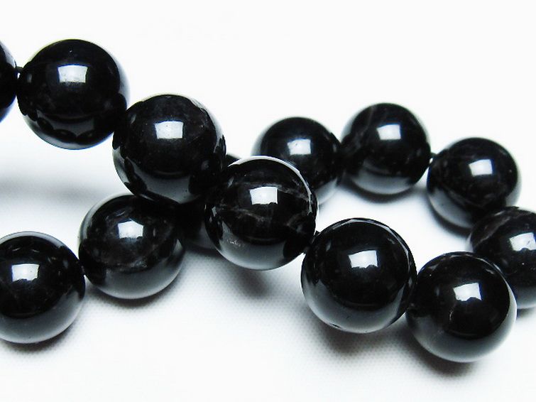 モリオン 純天然 黒水晶 ブレスレット 14mm [T112-7479] 2枚目