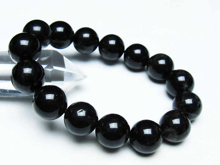 モリオン 純天然 黒水晶 ブレスレット 14mm [T112-7481] 1枚目