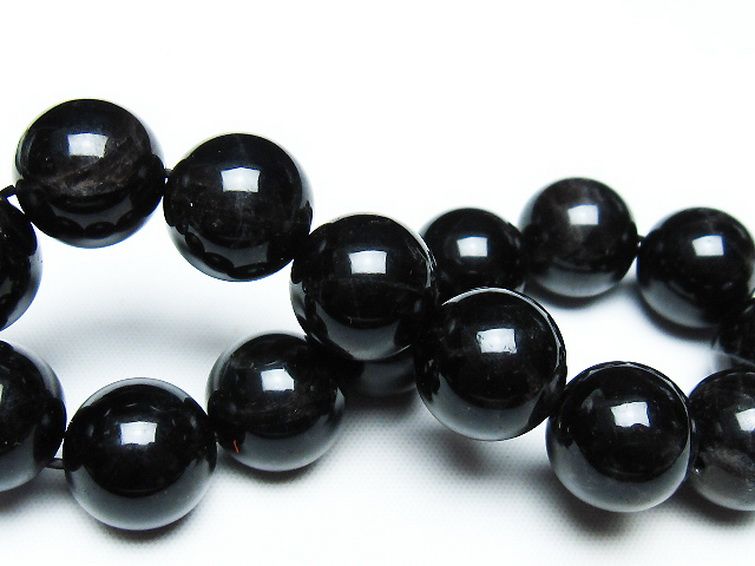 モリオン 純天然 黒水晶 ブレスレット 14mm [T112-7481] 2枚目