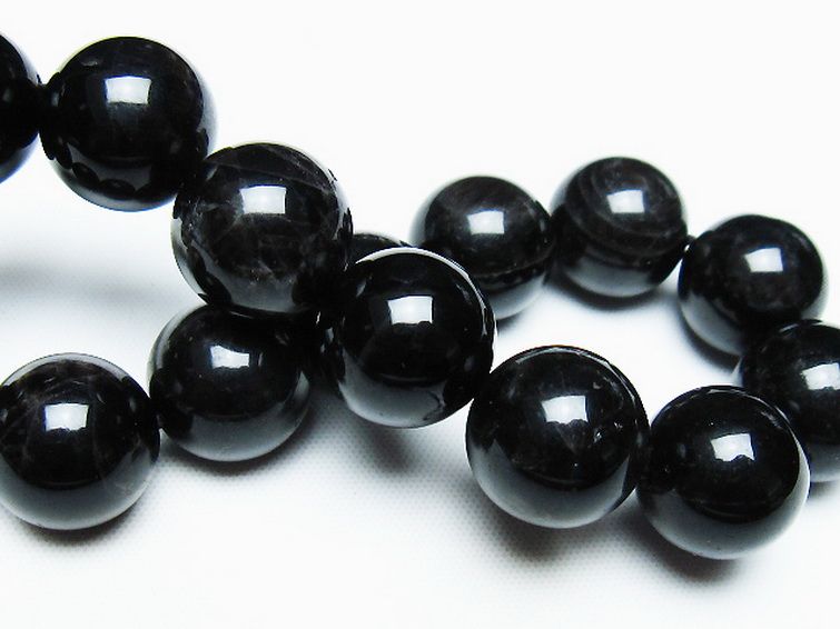 モリオン 純天然 黒水晶 ブレスレット 14mm [T112-7482] 2枚目