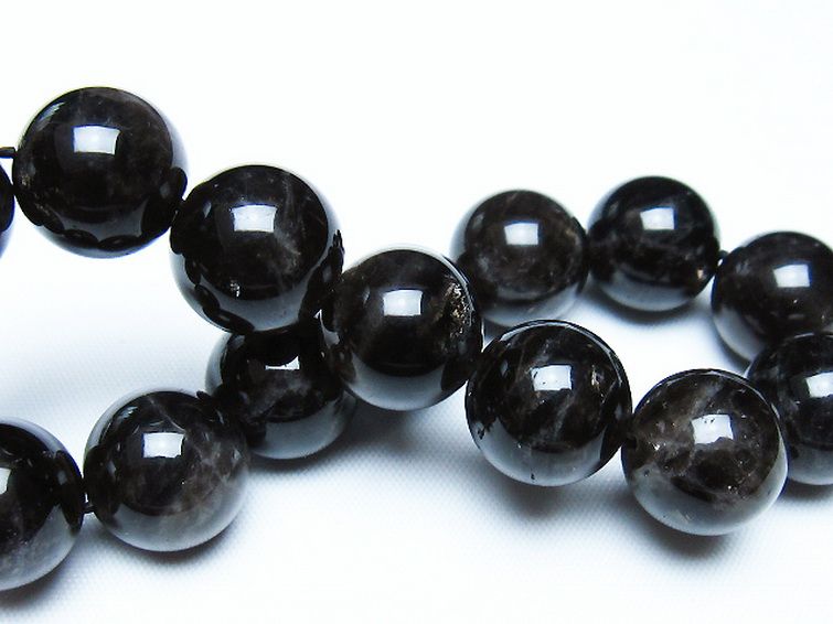 モリオン 純天然 黒水晶 ブレスレット 14mm [T112-7541] 2枚目