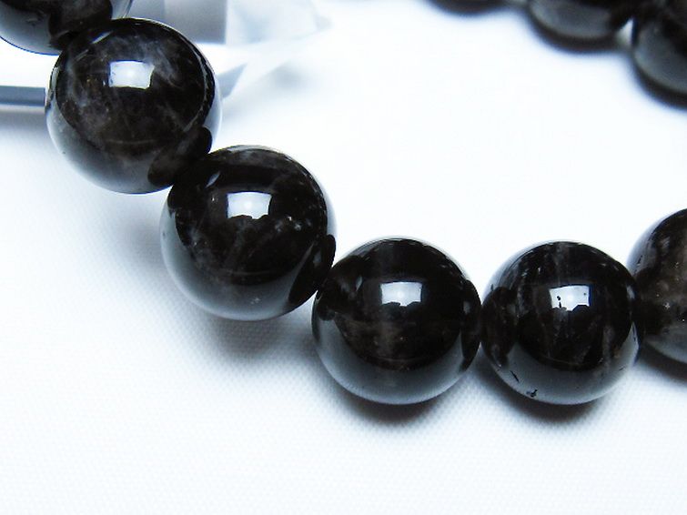 モリオン 純天然 黒水晶 ブレスレット 14mm [T112-7541] 3枚目