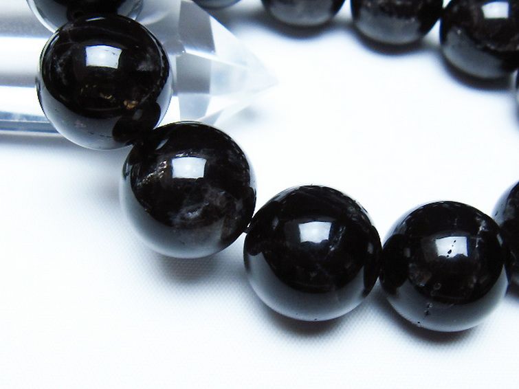 モリオン 純天然 黒水晶 ブレスレット 18mm [t112-7549] 3枚目