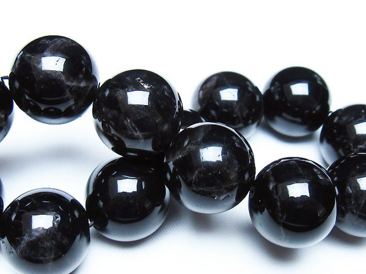 モリオン 純天然 黒水晶 ブレスレット 18mm [T112-7550] 2枚目