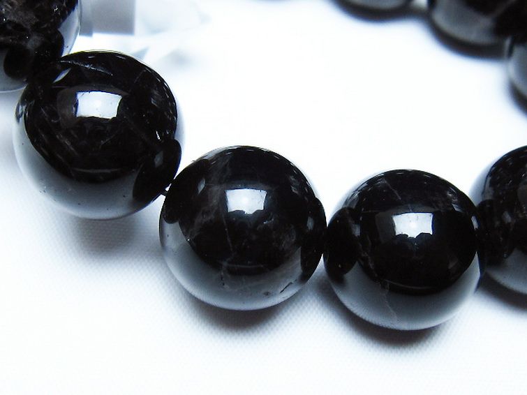 モリオン 純天然 黒水晶 ブレスレット 18mm [T112-7550] 3枚目