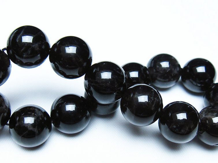 モリオン 純天然 黒水晶 ブレスレット 14mm [T112-7557] 2枚目