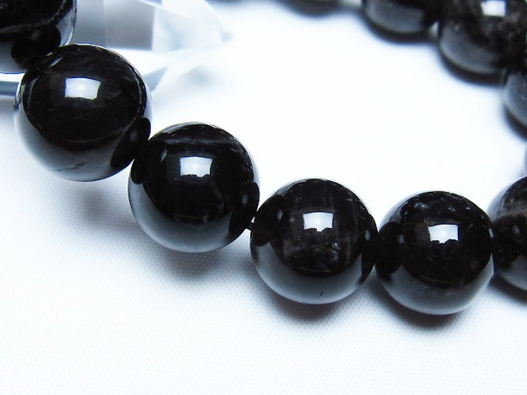 モリオン 純天然 黒水晶 ブレスレット 14mm [T112-7557] 3枚目