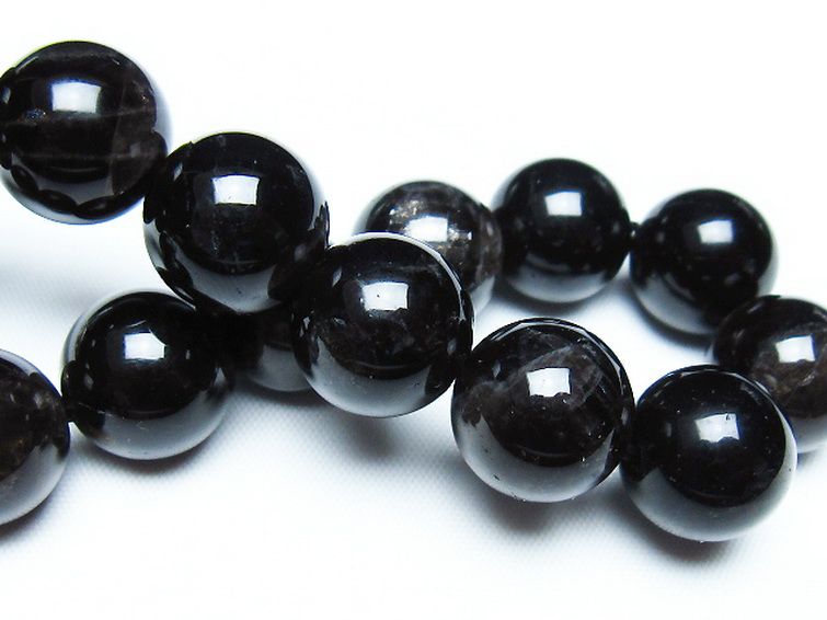 モリオン 純天然 黒水晶 ブレスレット 14mm [T112-7564] 2枚目