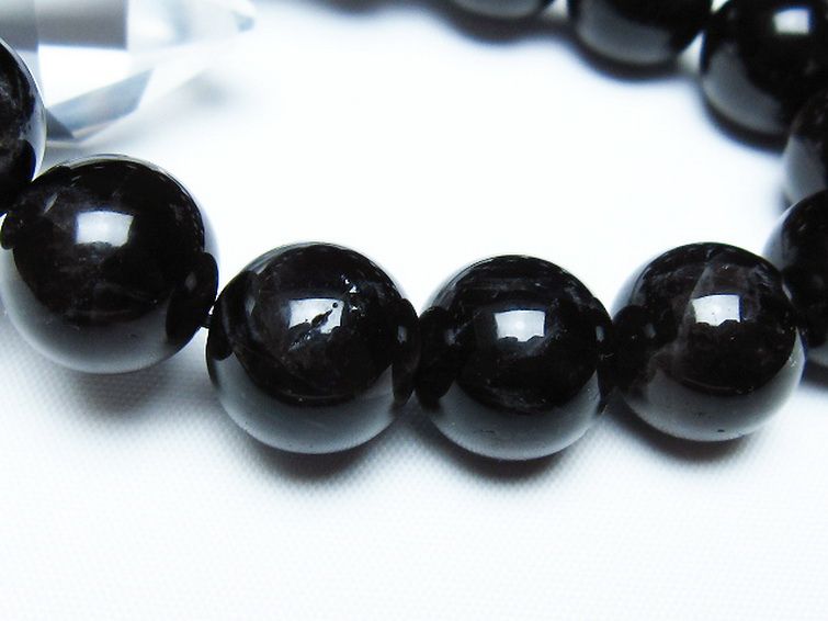 モリオン 純天然 黒水晶 ブレスレット 14mm [T112-7564] 3枚目