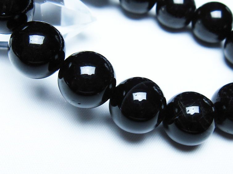 モリオン 純天然 黒水晶 ブレスレット 14mm [T112-7664] 3枚目