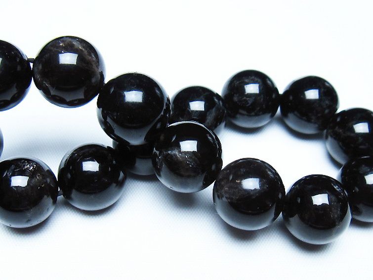 モリオン 純天然 黒水晶 ブレスレット 14mm [T112-7667] 2枚目