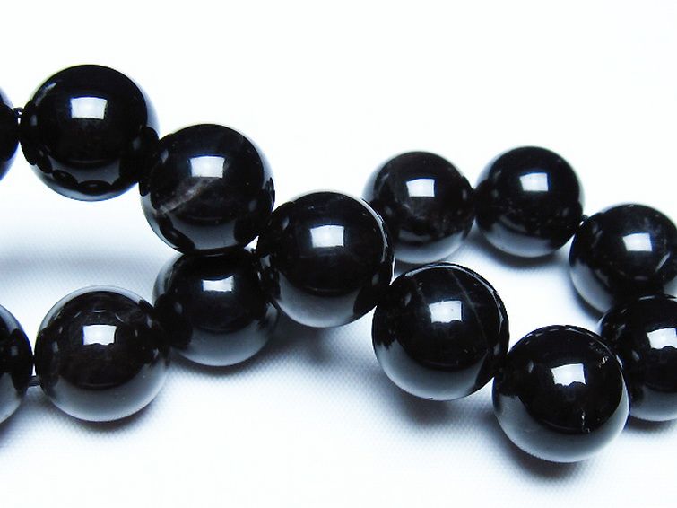 モリオン 純天然 黒水晶 ブレスレット 14mm [t112-7669] 2枚目