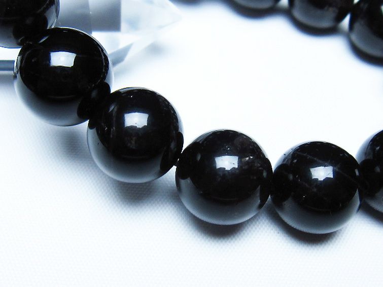 モリオン 純天然 黒水晶 ブレスレット 14mm [t112-7669] 3枚目