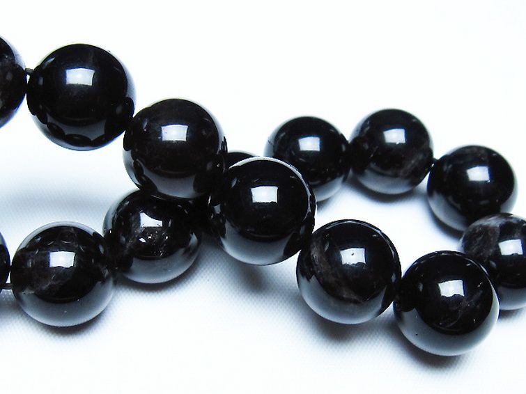 モリオン 純天然 黒水晶 ブレスレット 14mm [t112-7671] 2枚目