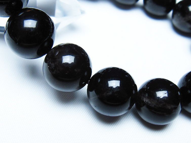 モリオン 純天然 黒水晶 ブレスレット 14mm [t112-7671] 3枚目