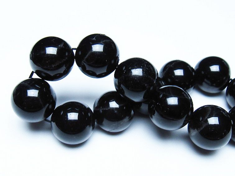 モリオン 純天然 黒水晶 ブレスレット 18mm [t112-7678] 2枚目