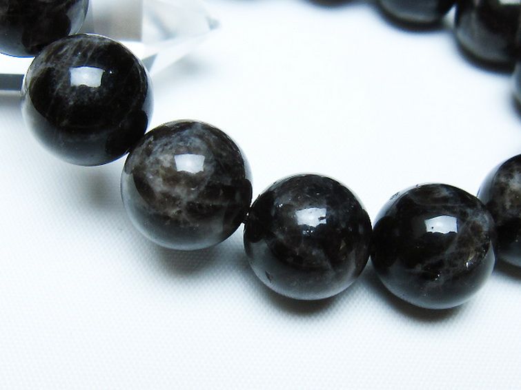 モリオン 純天然 黒水晶 ブレスレット 14mm [t112-7720] 3枚目