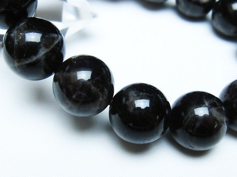 モリオン 純天然 黒水晶 ブレスレット 14mm [t112-7737] 3枚目