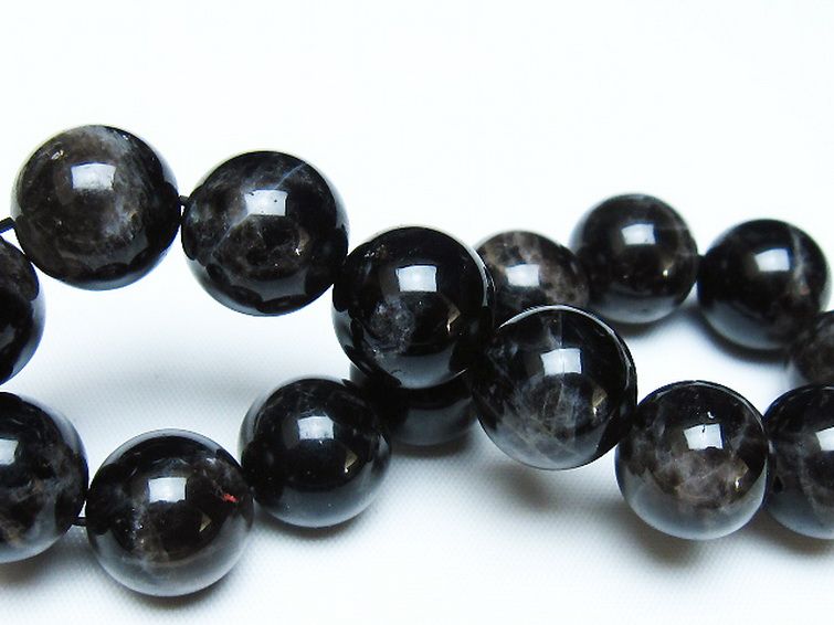 モリオン 純天然 黒水晶 ブレスレット 14mm [t112-7741] 2枚目