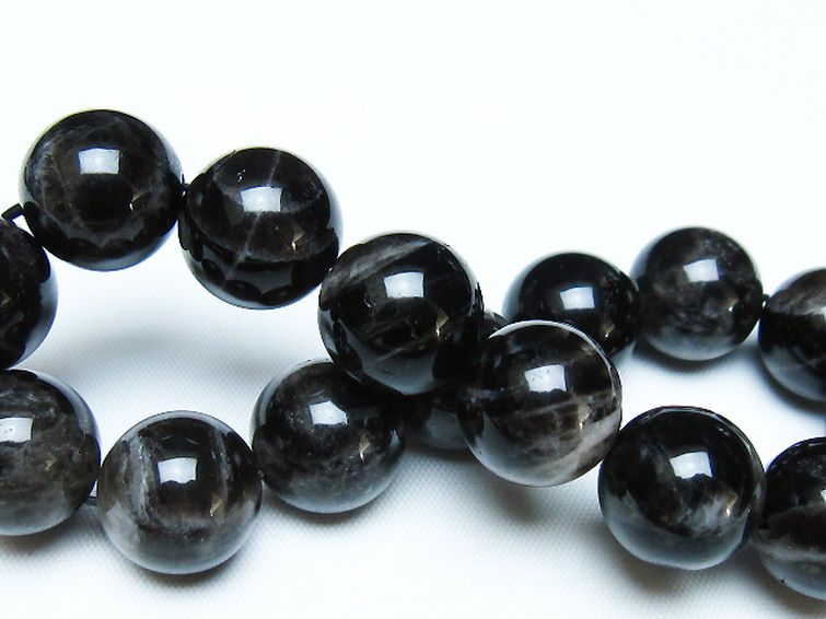 モリオン 純天然 黒水晶 ブレスレット 14mm [t112-7745] 2枚目