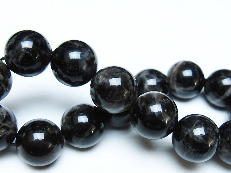 モリオン 純天然 黒水晶 ブレスレット 14mm [t112-7746] 2枚目