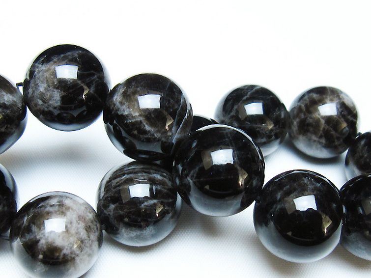 モリオン 純天然 黒水晶 ブレスレット 18mm [t112-7758] 2枚目