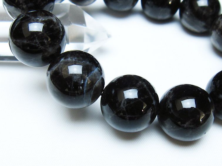 モリオン 純天然 黒水晶 ブレスレット 18mm [t112-7758] 3枚目