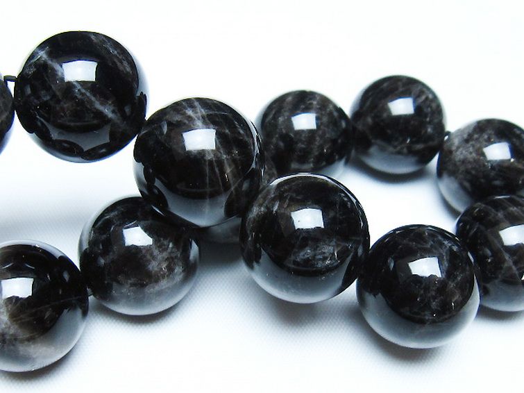 モリオン 純天然 黒水晶 ブレスレット 18mm [t112-7764] 2枚目