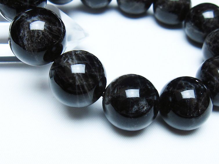 モリオン 純天然 黒水晶 ブレスレット 18mm [t112-7764] 3枚目