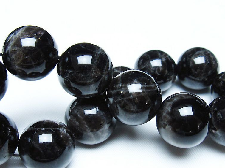 モリオン 純天然 黒水晶 ブレスレット 18mm [t112-7779] 2枚目