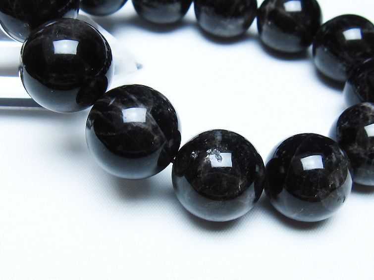 モリオン 純天然 黒水晶 ブレスレット 18mm [t112-7784] 3枚目