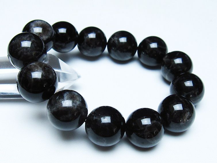 モリオン 純天然 黒水晶 ブレスレット 18mm t112-7787の説明 - 通販