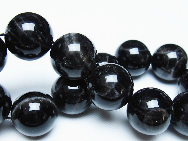 モリオン 純天然 黒水晶 ブレスレット 18mm [t112-7787] 2枚目