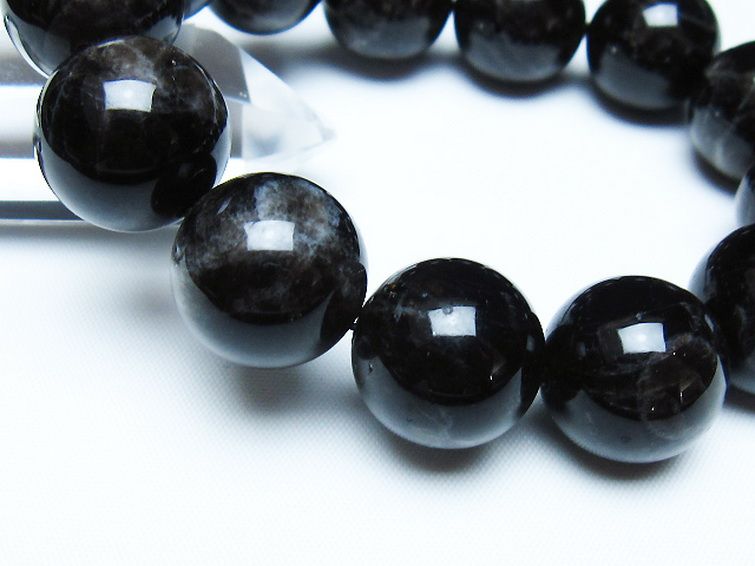 モリオン 純天然 黒水晶 ブレスレット 18mm [t112-7787] 3枚目