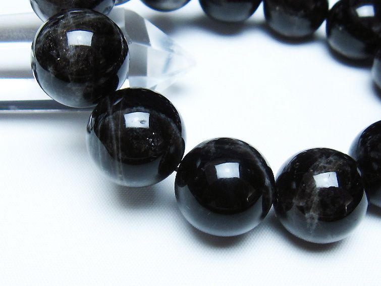 モリオン 純天然 黒水晶 ブレスレット 18mm [t112-7789] 3枚目