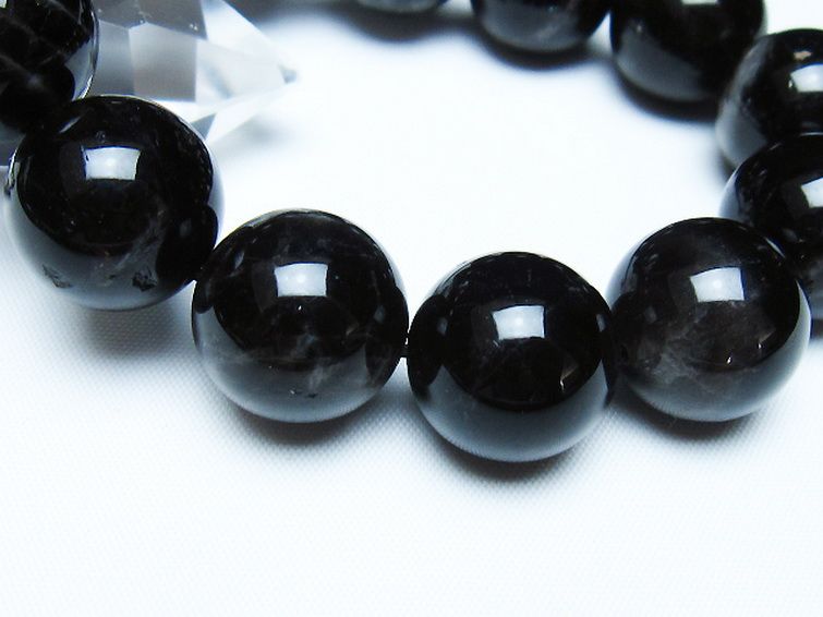 モリオン 純天然 黒水晶 ブレスレット 18mm [t112-7792] 3枚目
