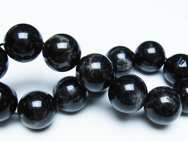 モリオン 純天然 黒水晶 ブレスレット 16mm [t112-7796] 2枚目