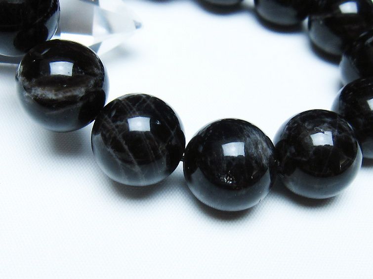 モリオン 純天然 黒水晶 ブレスレット 16mm [t112-7796] 3枚目