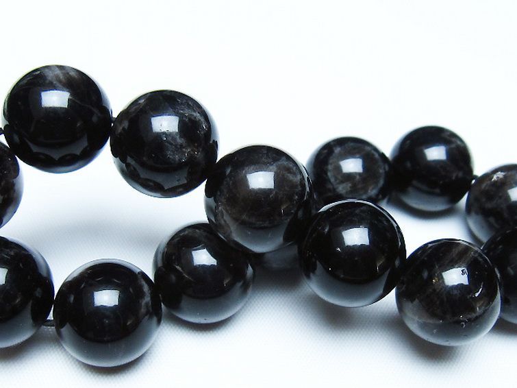 モリオン 純天然 黒水晶 ブレスレット 16mm [t112-7799] 2枚目