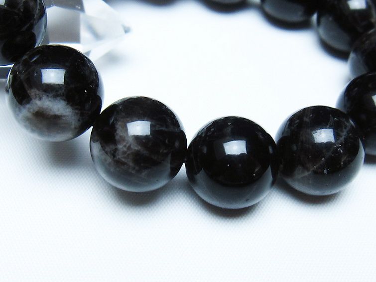 モリオン 純天然 黒水晶 ブレスレット 16mm [t112-7799] 3枚目