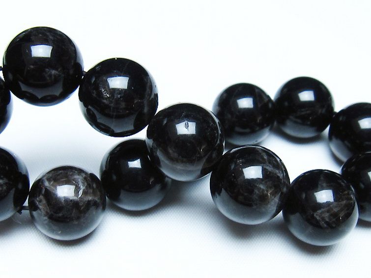 モリオン 純天然 黒水晶 ブレスレット 16mm [t112-7801] 2枚目