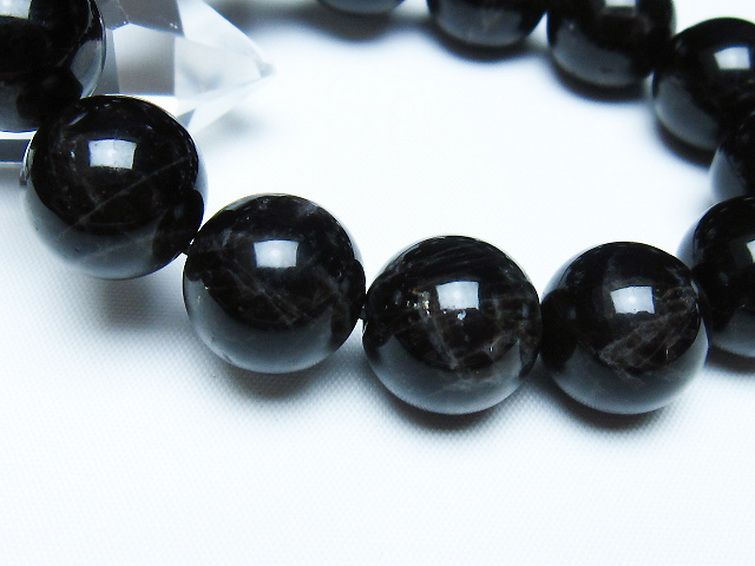 モリオン 純天然 黒水晶 ブレスレット 16mm [t112-7801] 3枚目