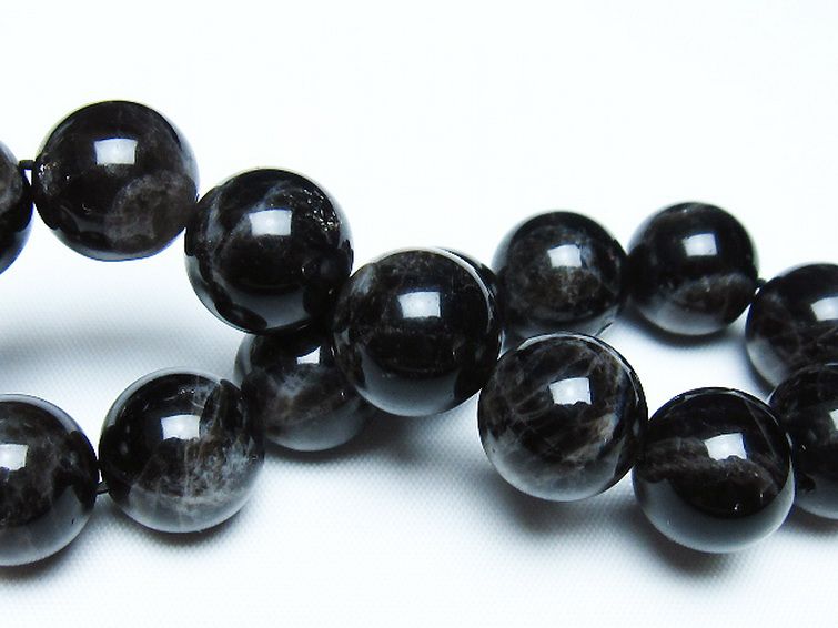 モリオン 純天然 黒水晶 ブレスレット 14mm [t112-7807] 2枚目