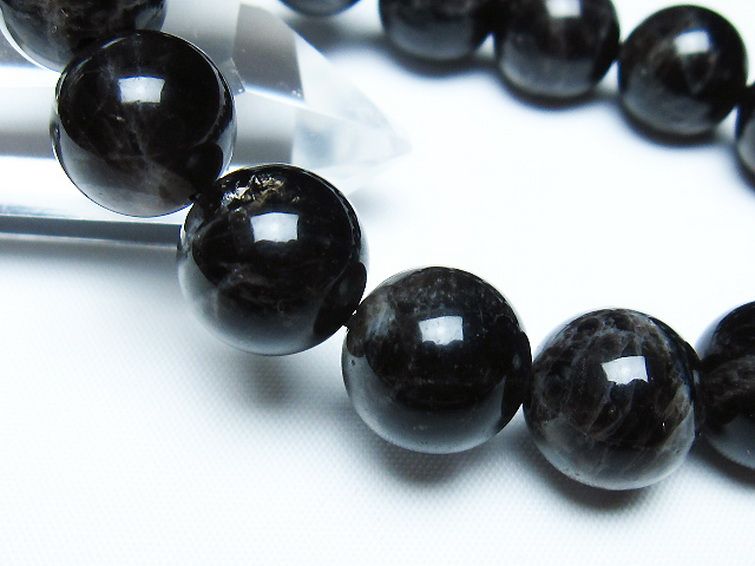 モリオン 純天然 黒水晶 ブレスレット 14mm [t112-7807] 3枚目