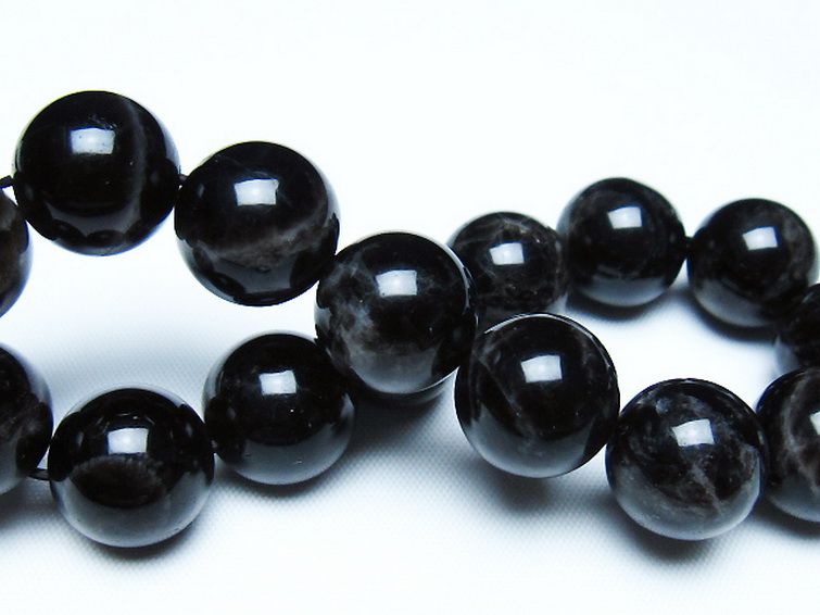 モリオン 純天然 黒水晶 ブレスレット 14mm [t112-7820] 2枚目