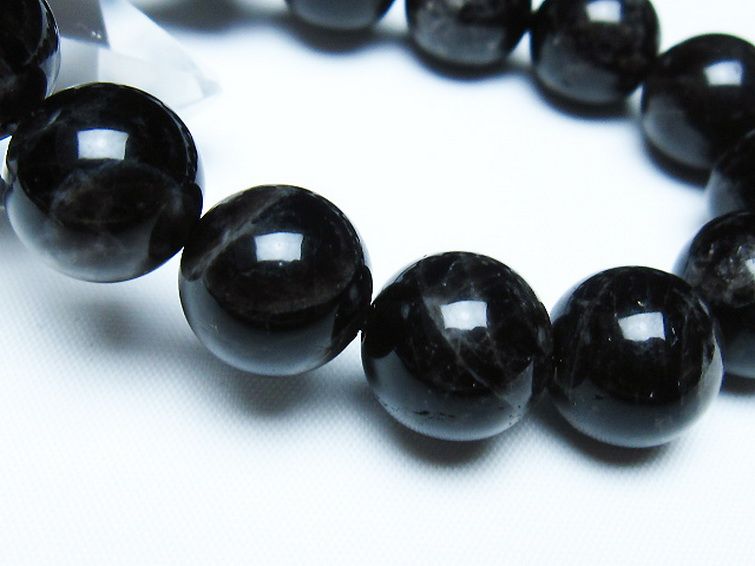 モリオン 純天然 黒水晶 ブレスレット 14mm [t112-7821] 3枚目