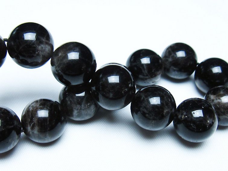 モリオン 純天然 黒水晶 ブレスレット 14mm [t112-7826] 2枚目