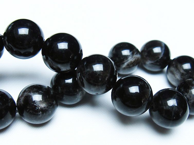 モリオン 純天然 黒水晶 ブレスレット 14mm [t112-7827] 2枚目